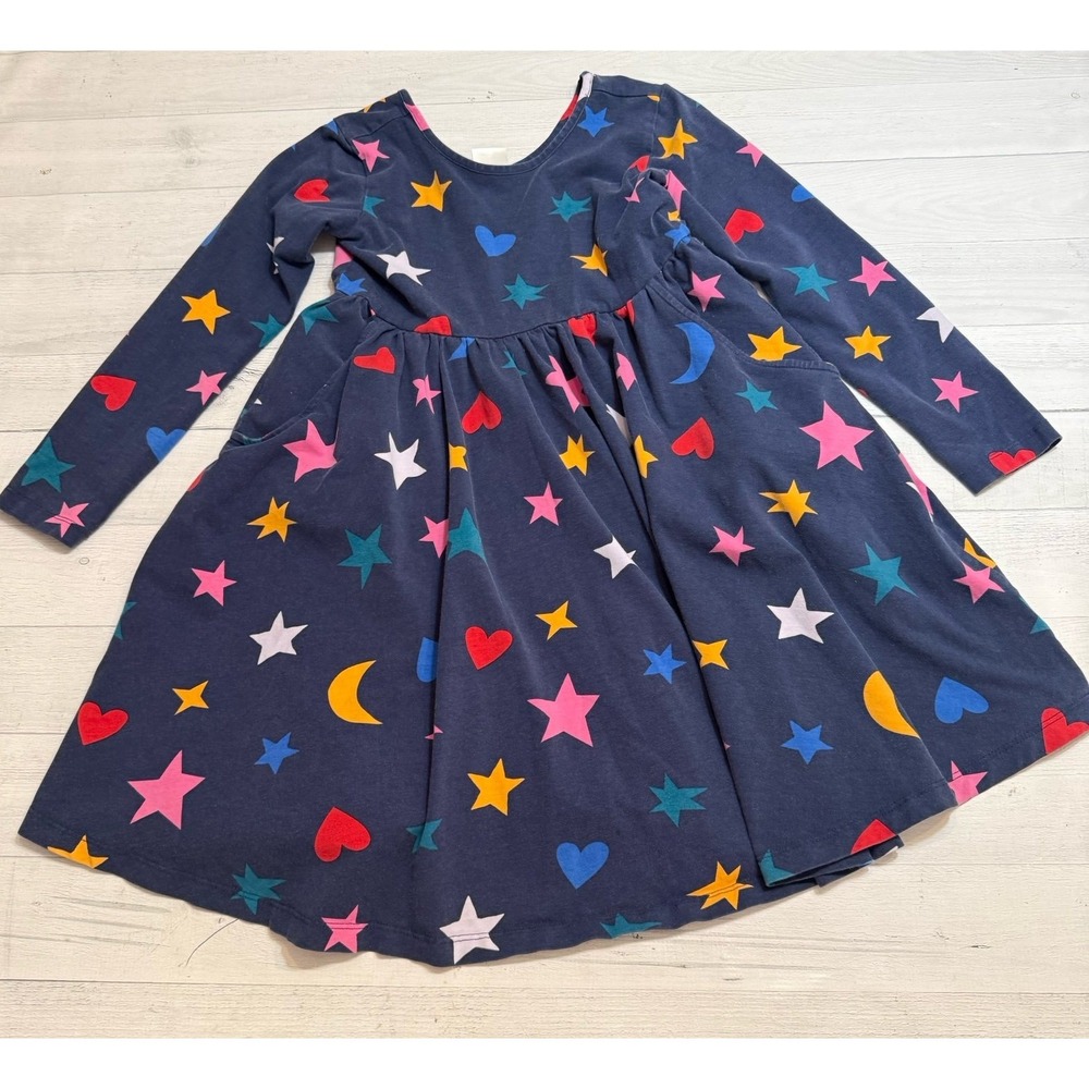Hanna Andersson girls colorful‎ shapes cotton dress 130/8